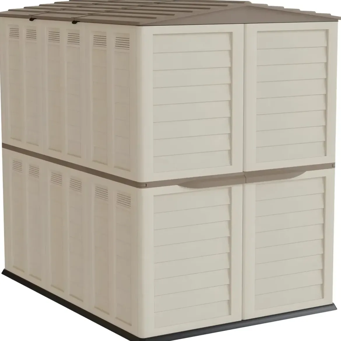 Casetta Attrezzi Giardino Plastica Beige Impermeabile 151x208 cm