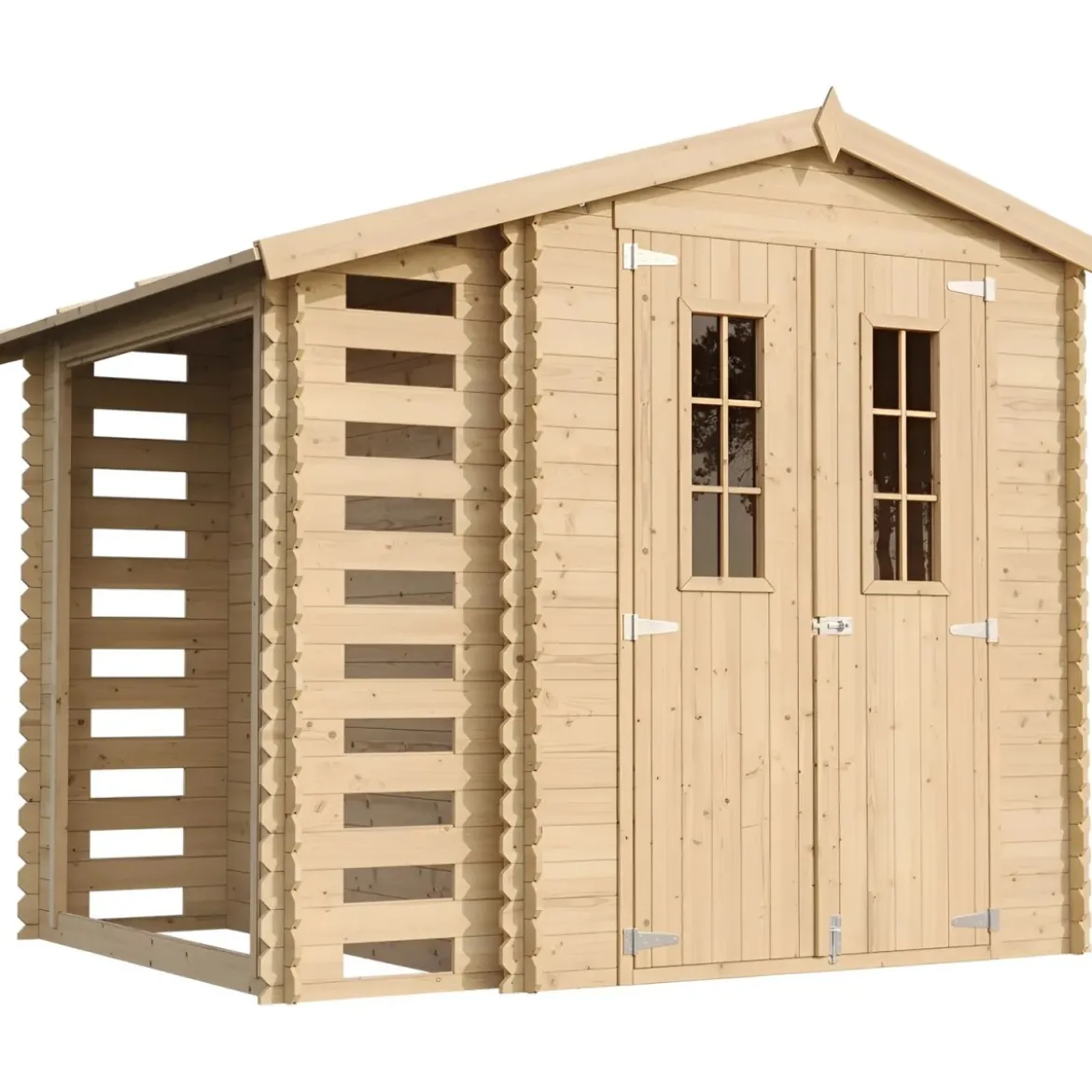 Casetta con Legnaia 272x206x218 cm Box in Legno