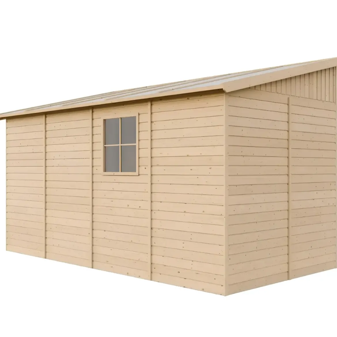 Casetta da Giardino Addossata 2x4 m in Legno 17 mm Porte con Finestre