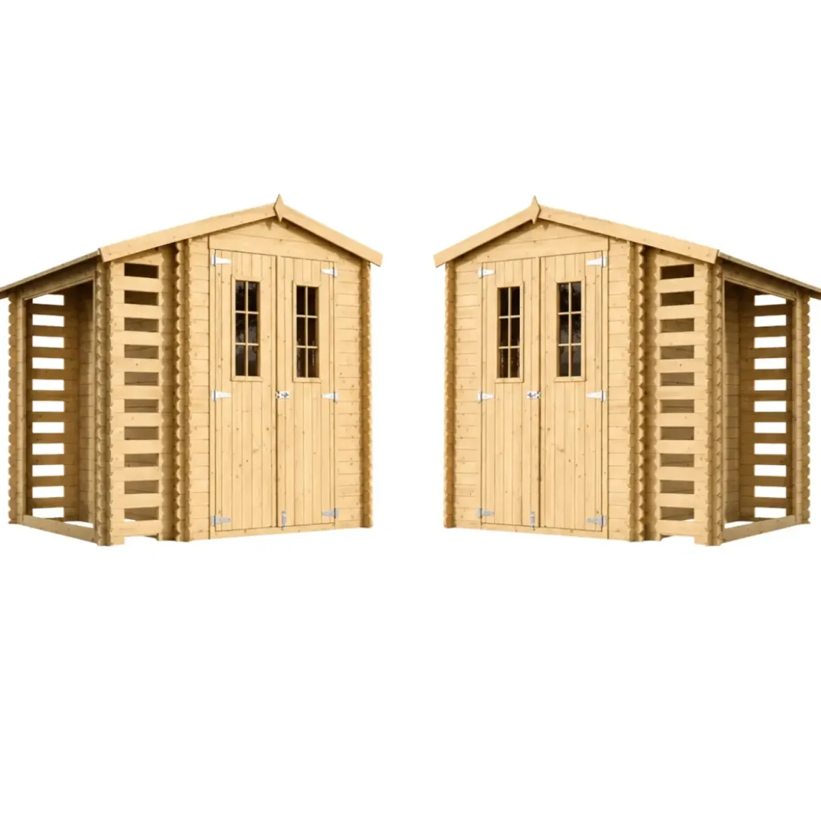 Casetta da Giardino con Legnaia in Legno 19 mm 256x200 cm Pavimento