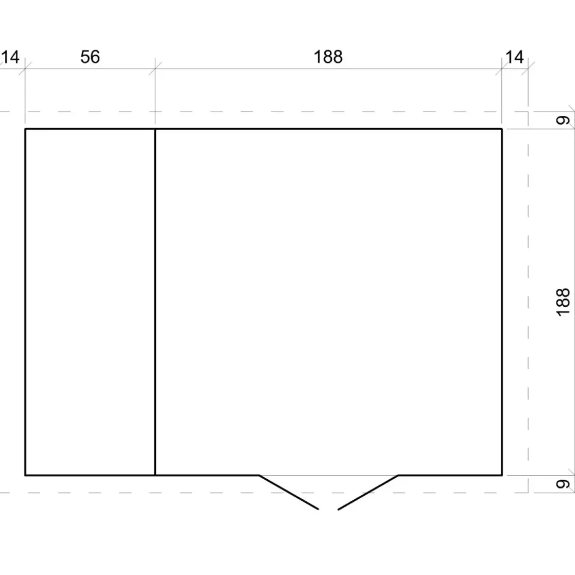 Casetta da Giardino con Legnaia in Legno 19 mm 256x200 cm Pavimento