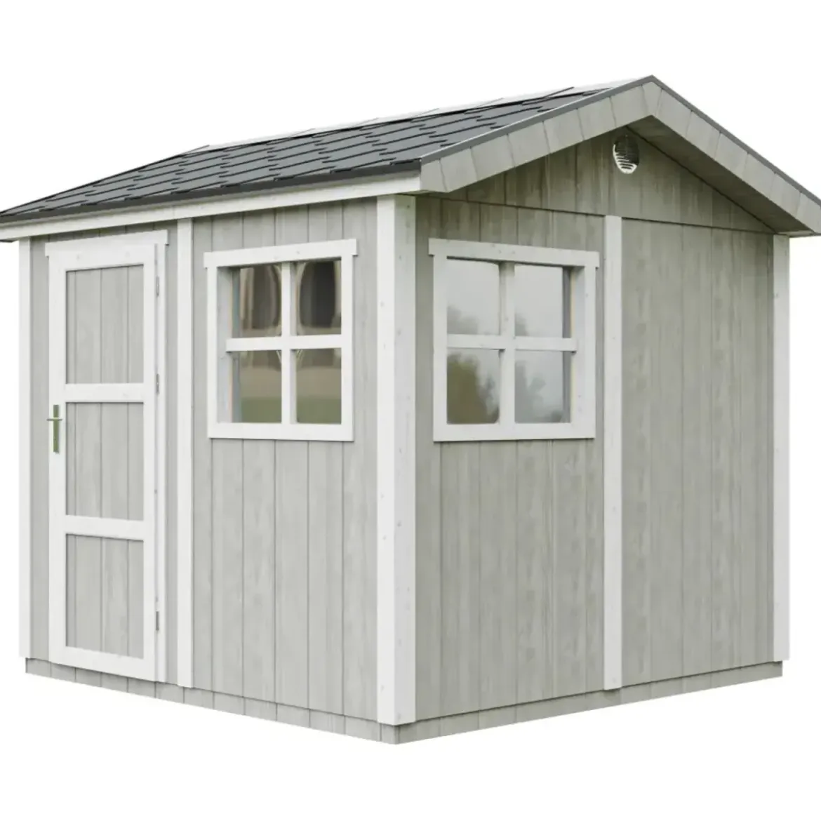 Casetta da Giardino in Legno Grigio Chiaro 236x250 cm 6 m2 Pavimento