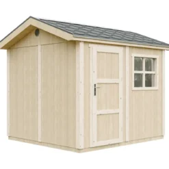 Casetta da Giardino in Legno Miele 236x250 cm 6 m2 con Pavimento