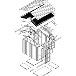 Casetta da Giardino in Legno Rosso Sequoia 236x250 cm 6 m2 Pavimento