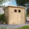 Casetta da Giardino in Legno 235x130 cm Porte Finestrate 19 mm