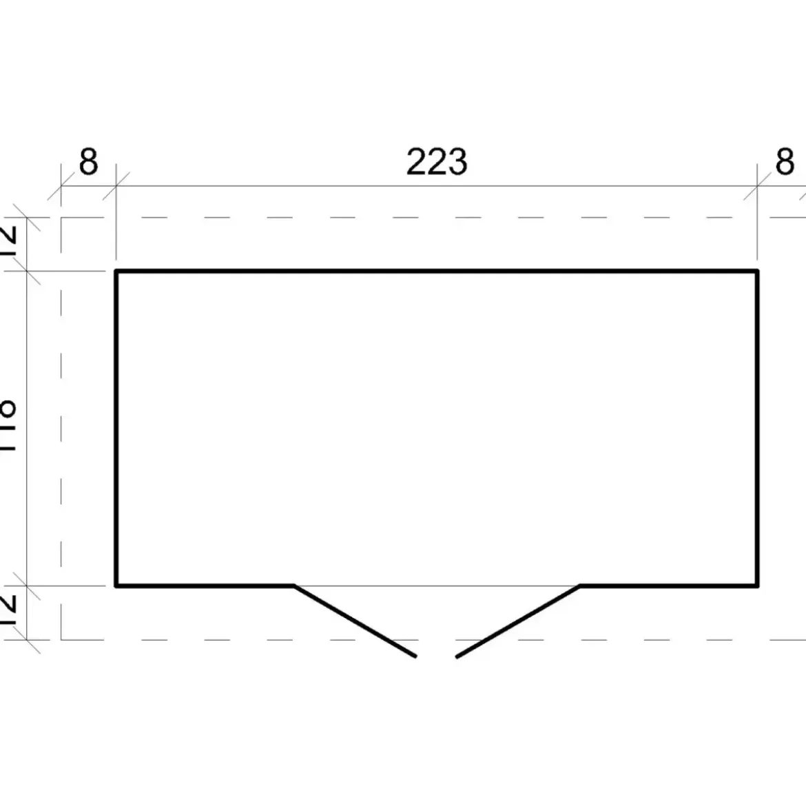 Casetta da Giardino in Legno 235x130 Porta con Serratura 19 mm