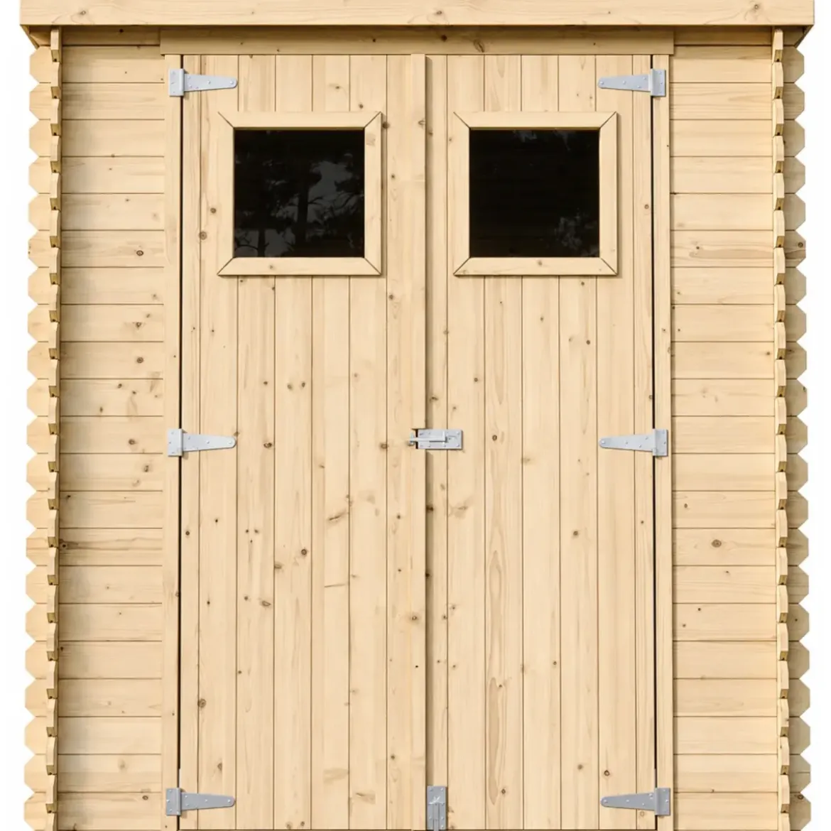 Casetta da Giardino in Legno 2x2 19 mm con Pavimento Doppia Porta