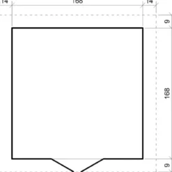 Casetta da Giardino in Legno 180x180 Doppia Porta con Serratura Chiave