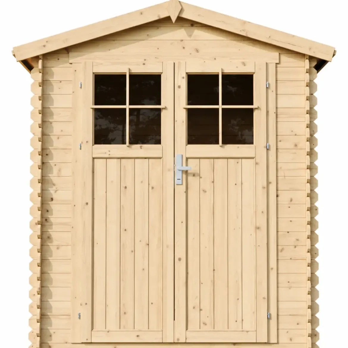 Casetta da Giardino in Legno 180x180 Pavimento Porta con Serratura