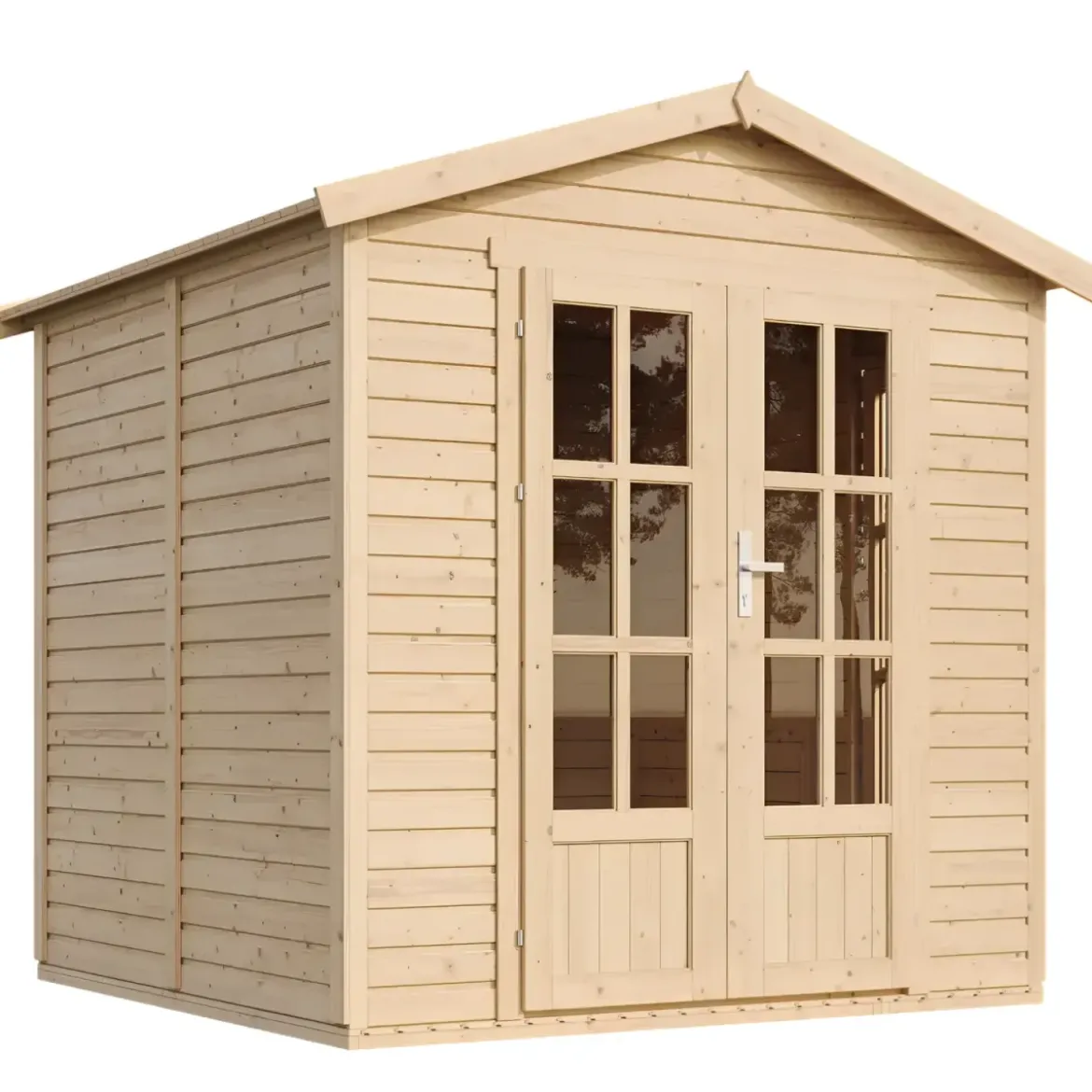 Casetta da Giardino in Legno 2x2 m 4 m2 con Pavimento e Tegole Grigio