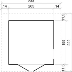 Casetta da Giardino in Legno 2x2 m 4 m2 con Pavimento e Tegole Nero