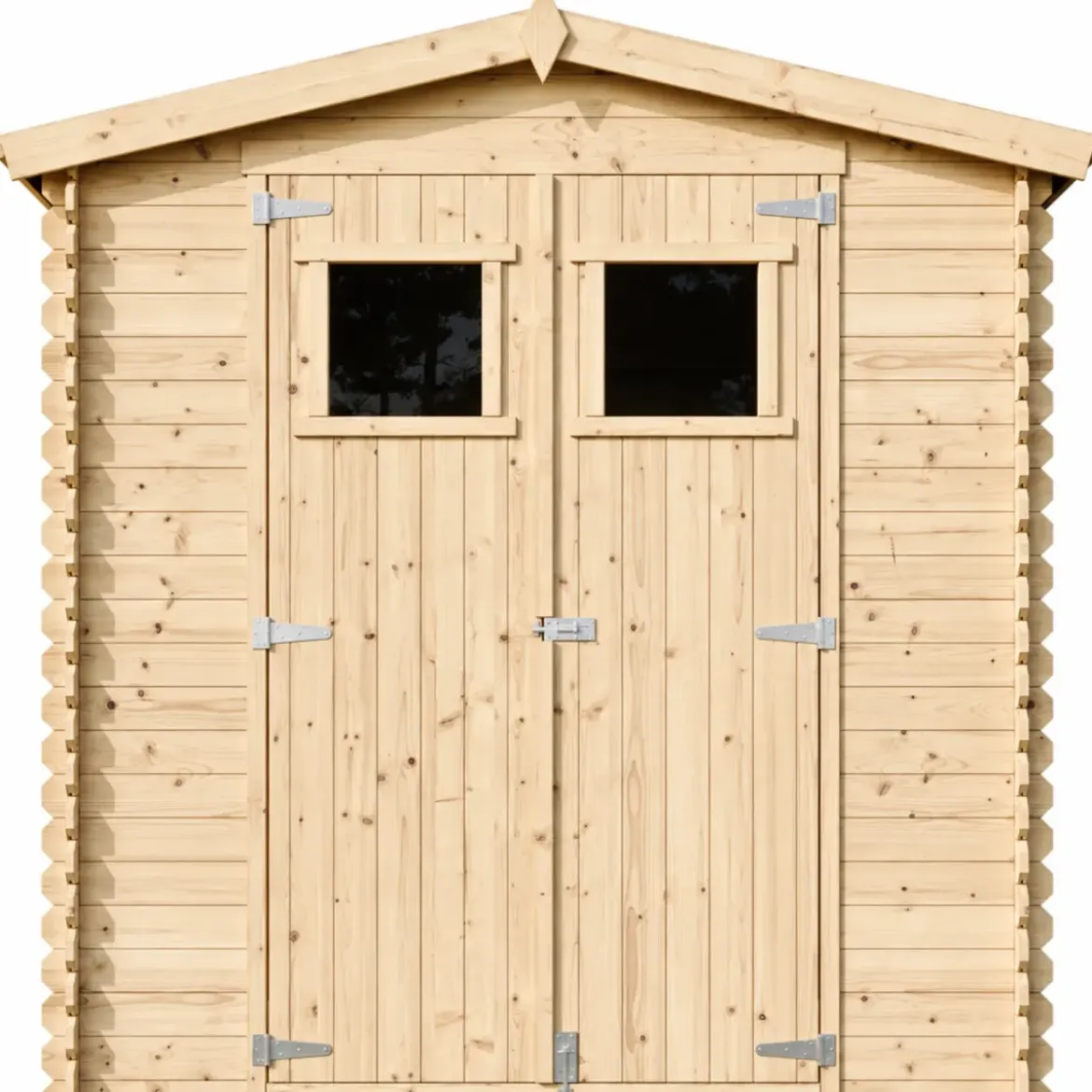 Casetta da Giardino 2x2 in Legno 19 mm Doppia Porta Deposito Attrezzi