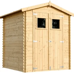 Casetta da Giardino 180x180 in Legno 19mm Porta con Finestra