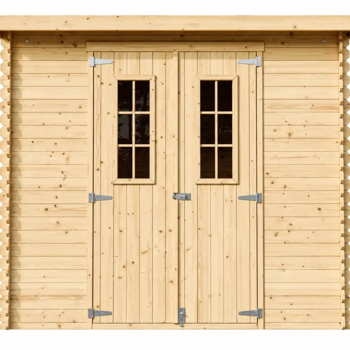 Casetta da Giardino 235x130 Legno 19 mm Doppia Porta Finestrata 3 m2