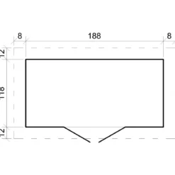 Casetta da Giardino 200x130 Legno 19 mm Doppia Porta Pavimento 2 m2