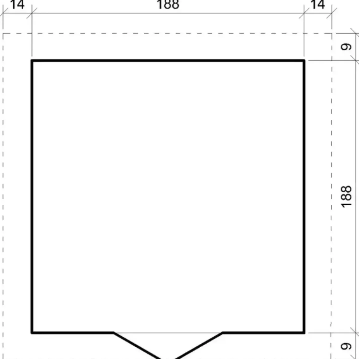Casetta da Giardino 2x2 m Legno 19 mm Serratura Tetto Impermeabile