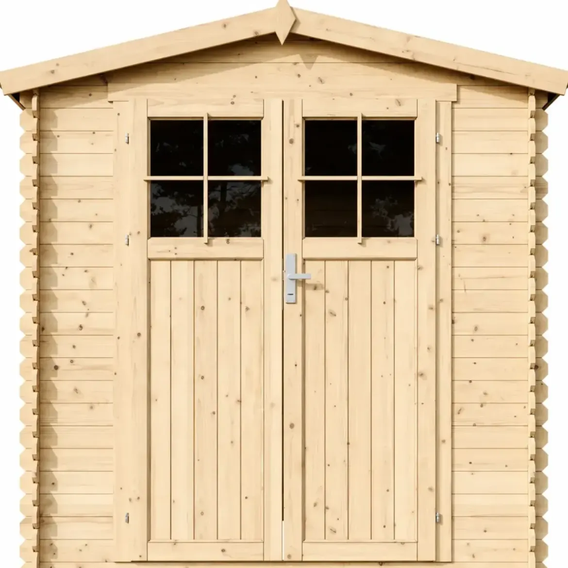Casetta da Giardino 2x2 m Legno 19 mm Pavimento Serratura Impermeabile