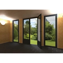Casetta in Legno Abitabile 5x3.6 metri Parete Isolanti Porta Finestra Giardino