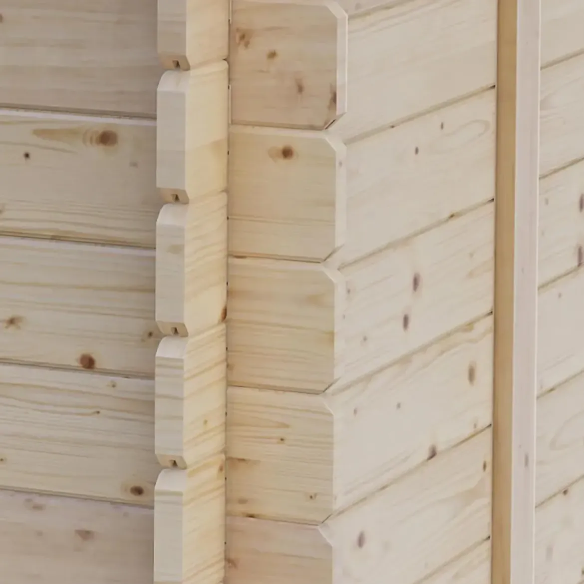 Casetta in Legno Block House 249x249 cm Porta Finestrata da Giardino