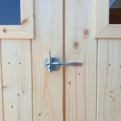 Casetta in Legno Block House 249x249 cm Porta Finestrata da Giardino