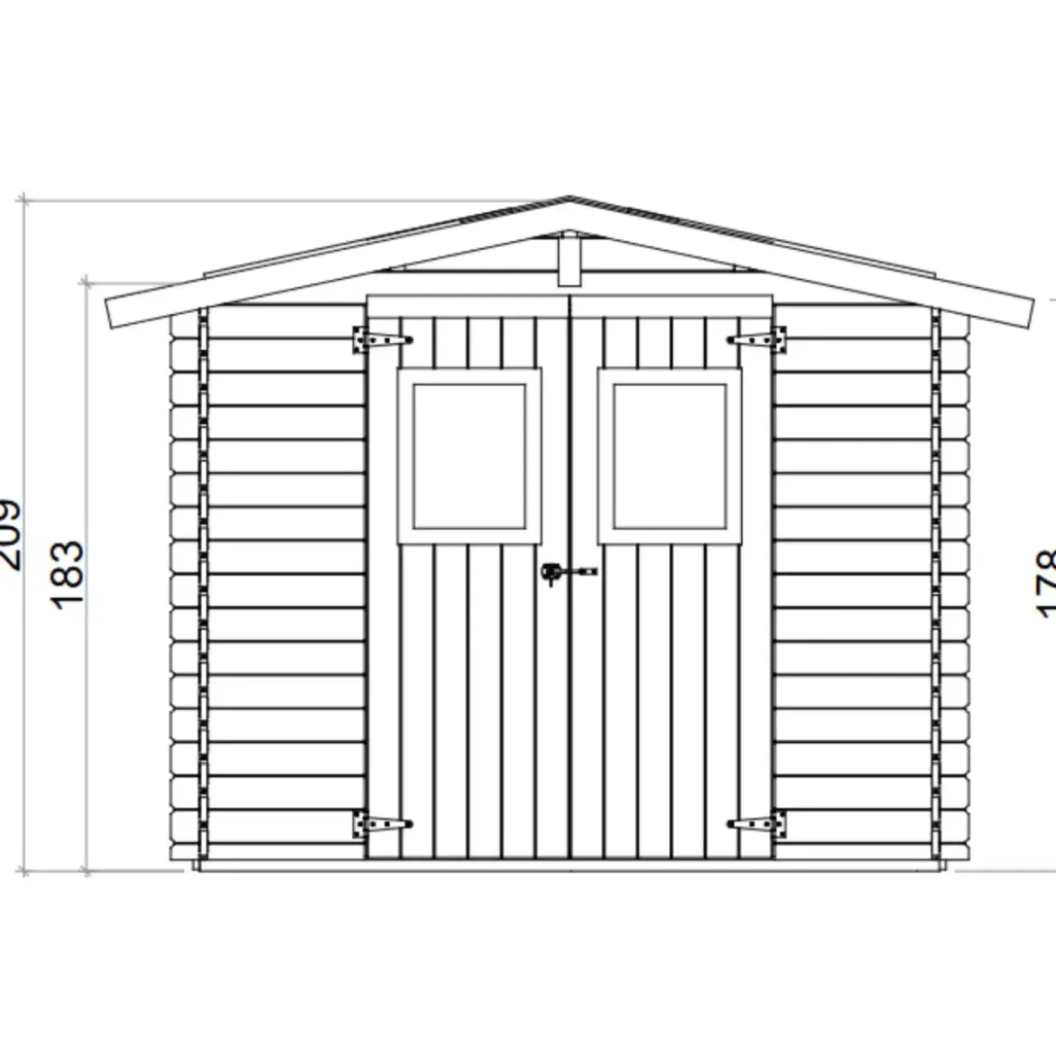 Casetta in Legno Block House 249x249 cm Impermeabile da Giardino