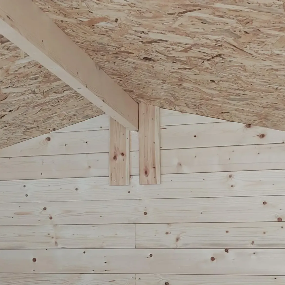 Casetta in Legno da Giardino Block House 2x2 m Doppia Porta Finestrata