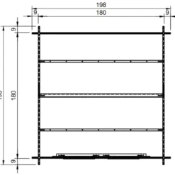 Casetta in Legno da Giardino Block House 2x2 m Doppia Porta Finestrata