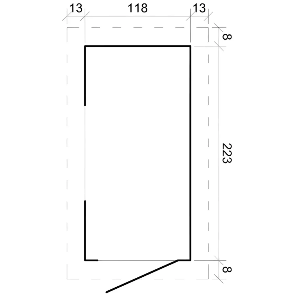 Casetta in Legno da Giardino 144x239x198 cm 19 mm per Attrezzi