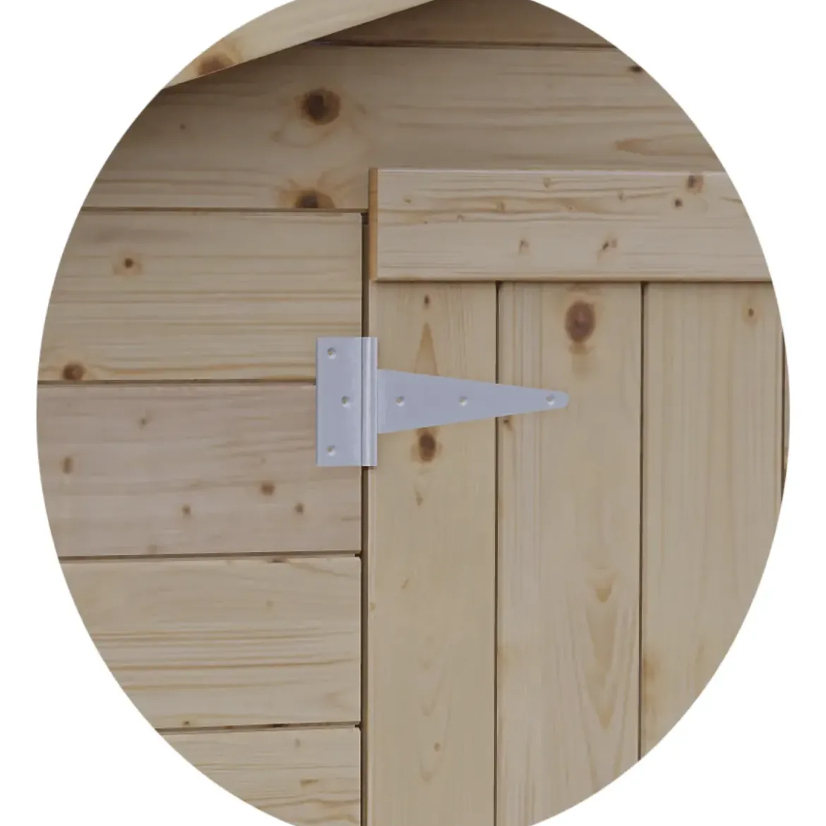 Casetta in Legno da Giardino 238x245 cm con Porta Doppia a Battente