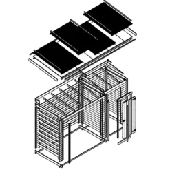 Casetta in Legno Grezzo 344x130 cm con Tetto Bitumato Legnaia Esterna