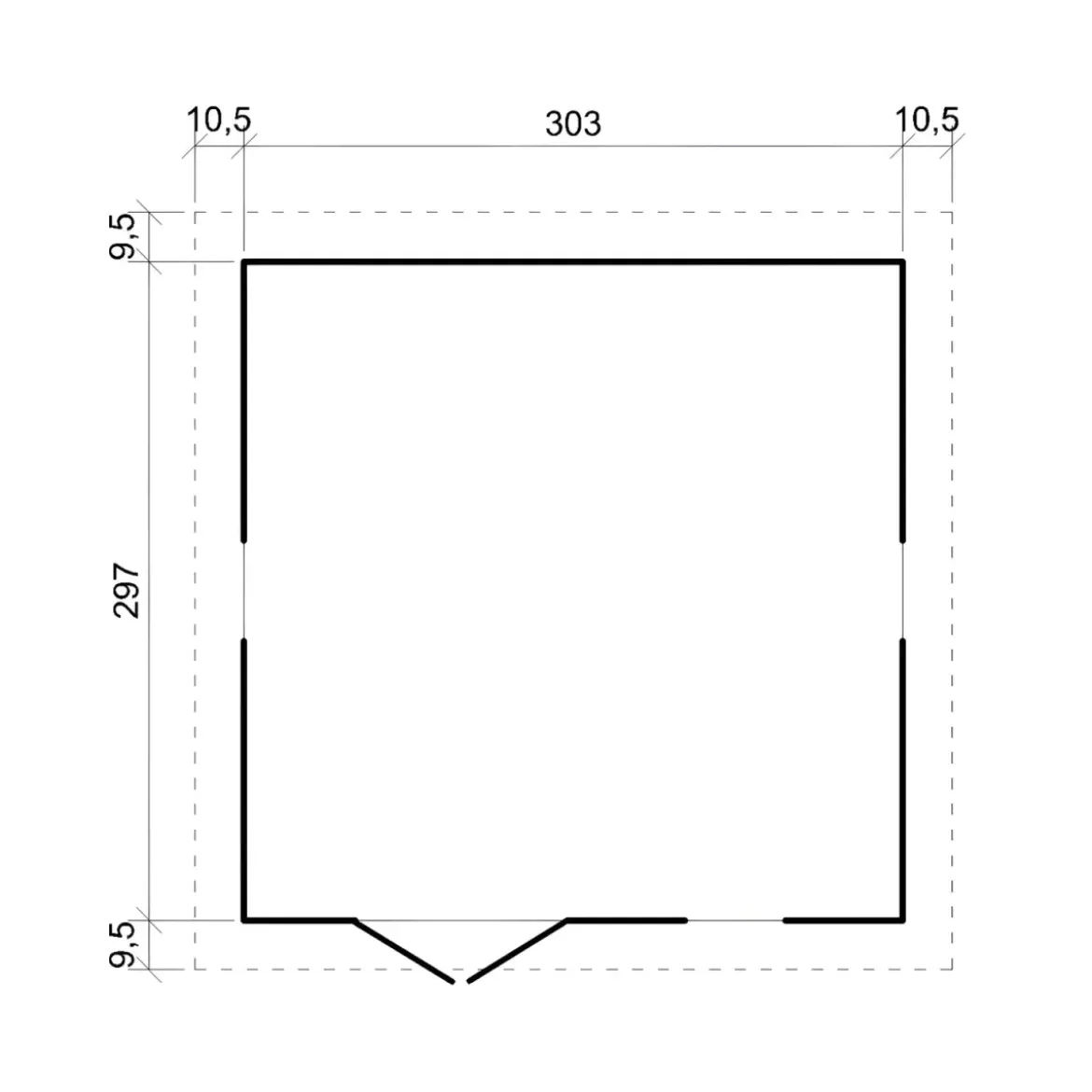Casetta in Legno 17 mm 3x3 Box in Legno Timbela a Pannelli