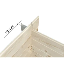 Casetta in Legno 19 mm 216x216 cm Blockhouse Tetto Perline Doppia Porta