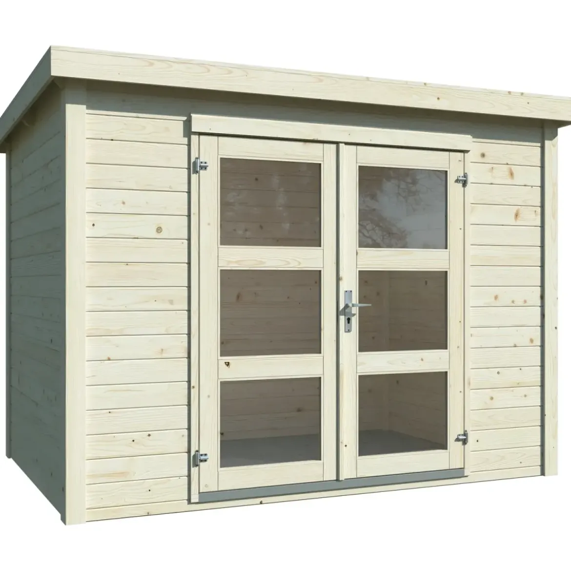 Casetta in Legno 19 mm 280x184 cm Blockhouse Porta Doppia Vetrata