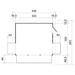 Casetta in Legno 3x2 Chiosco a Pannelli con Finestre da Spiaggia per Bar