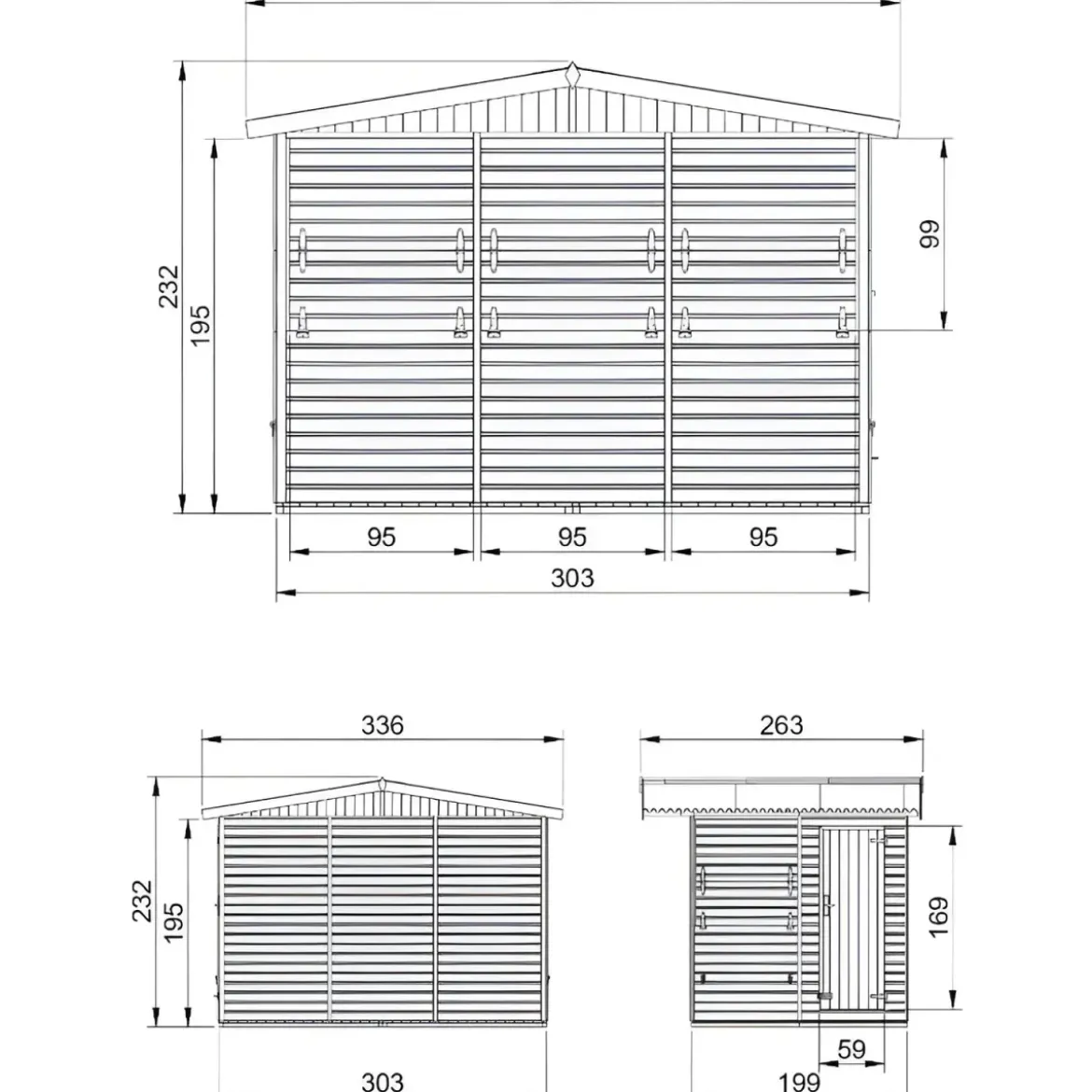 Casetta in Legno 3x2 Chiosco a Pannelli con Finestre da Spiaggia per Bar