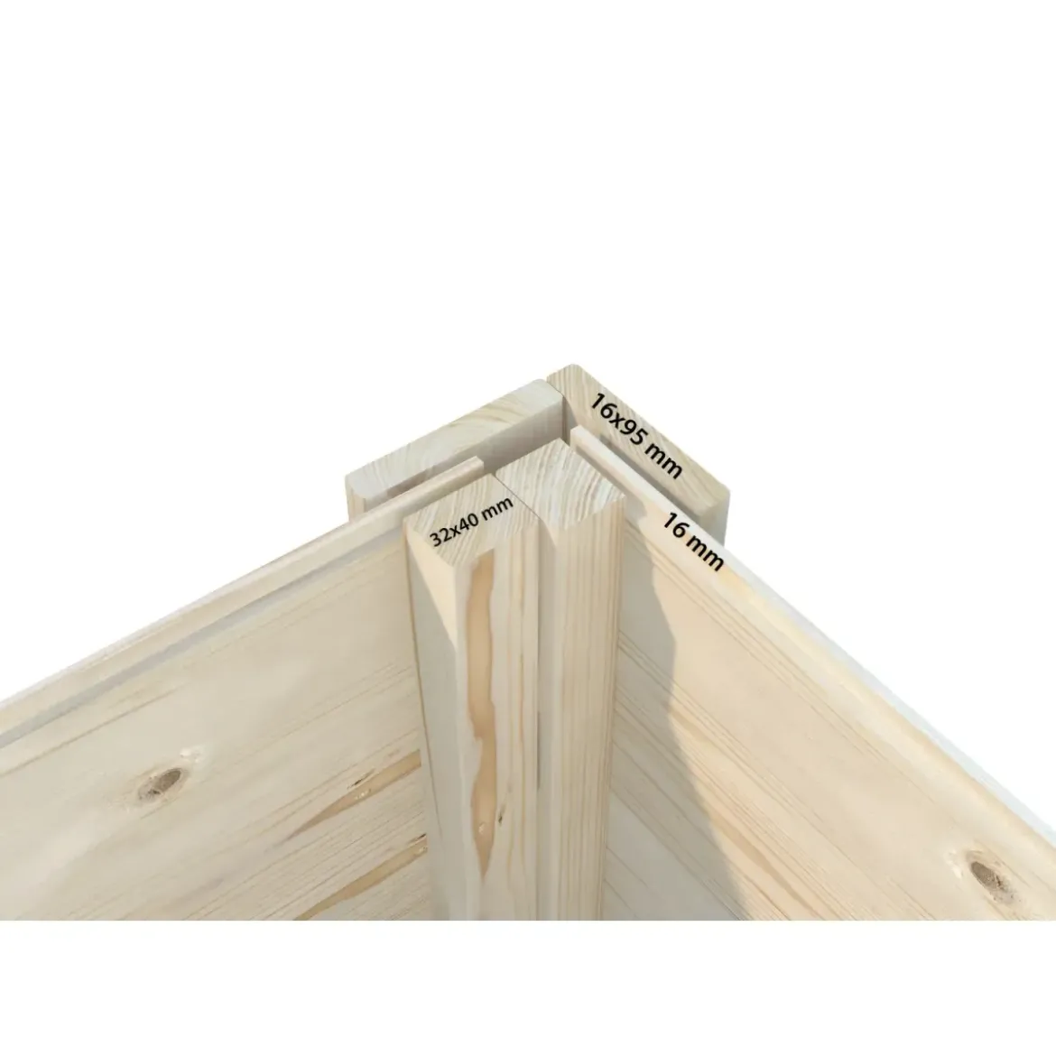 Casetta in Legno 273x370 cm 16 mm Doppia Porta Finestre con Pavimento