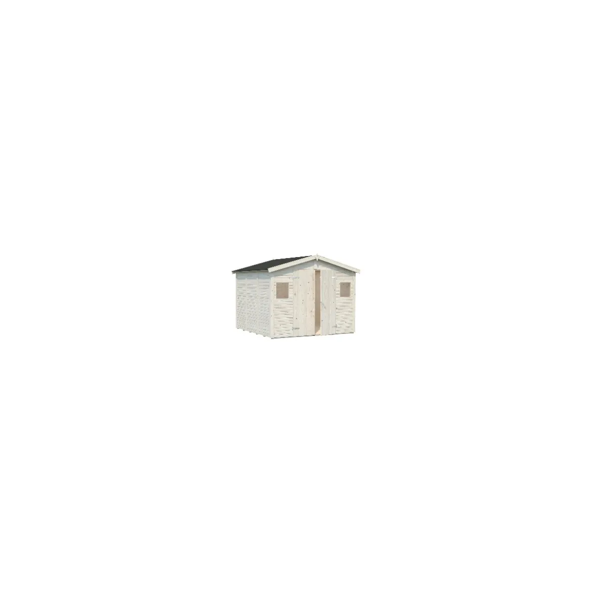 Casetta in Legno 273x280 cm 16 mm Doppia Porta Finestre con Pavimento