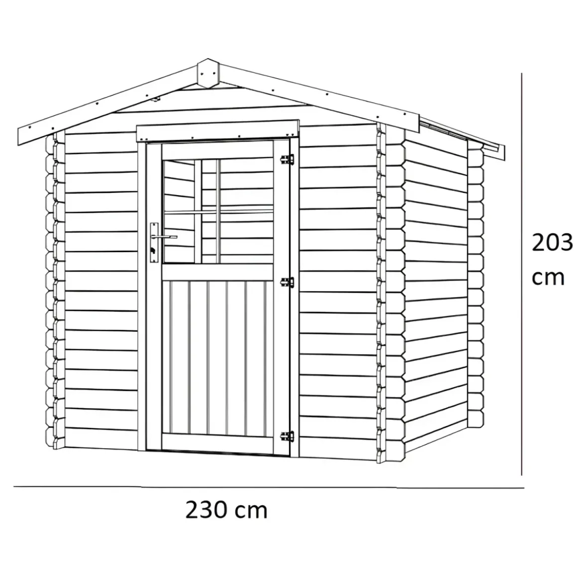 Casetta in Legno 2x2 con sistema Block House