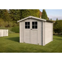 Casetta in Legno 2x2 19 mm Block House Moderna Casina Porta Attrezzi da Giardino