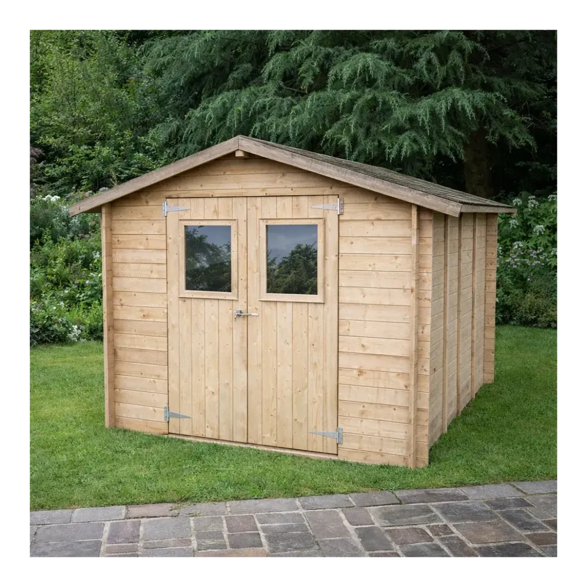 Casetta in Legno 2.5x2.5 19 mm con Pavimento Rimessa Ricovero Attrezzi Giardino