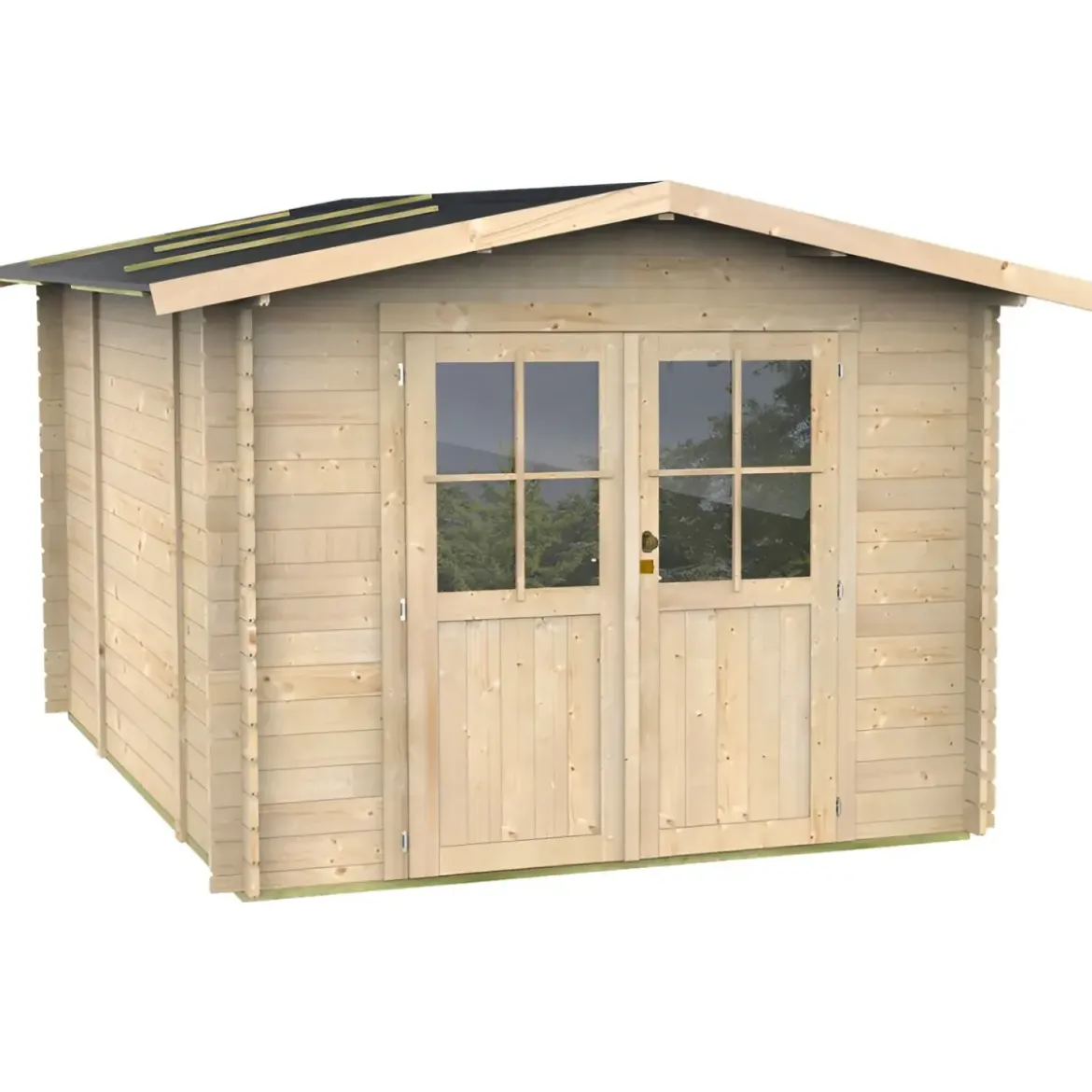Casetta in Legno 2x2.5 25 mm con Pavimento Rimessa Porta Attrezzi da Giardino