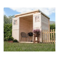 Casetta in Legno 2x2 19 mm Giardino Armadio Esterno Attrezzi Blockhouse Rimessa