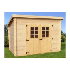 Casetta in Legno 3x1.85 Spessore 20 mm Block House da Giardino Attrezzi Rimessa