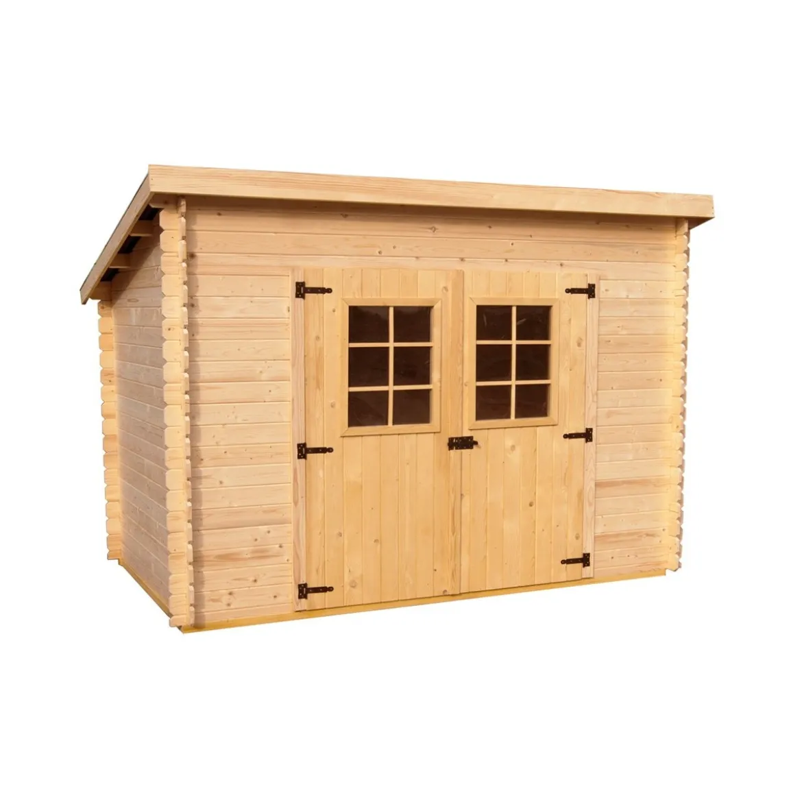 Casetta in Legno 3x1.85 Spessore 20 mm Block House da Giardino Attrezzi Rimessa
