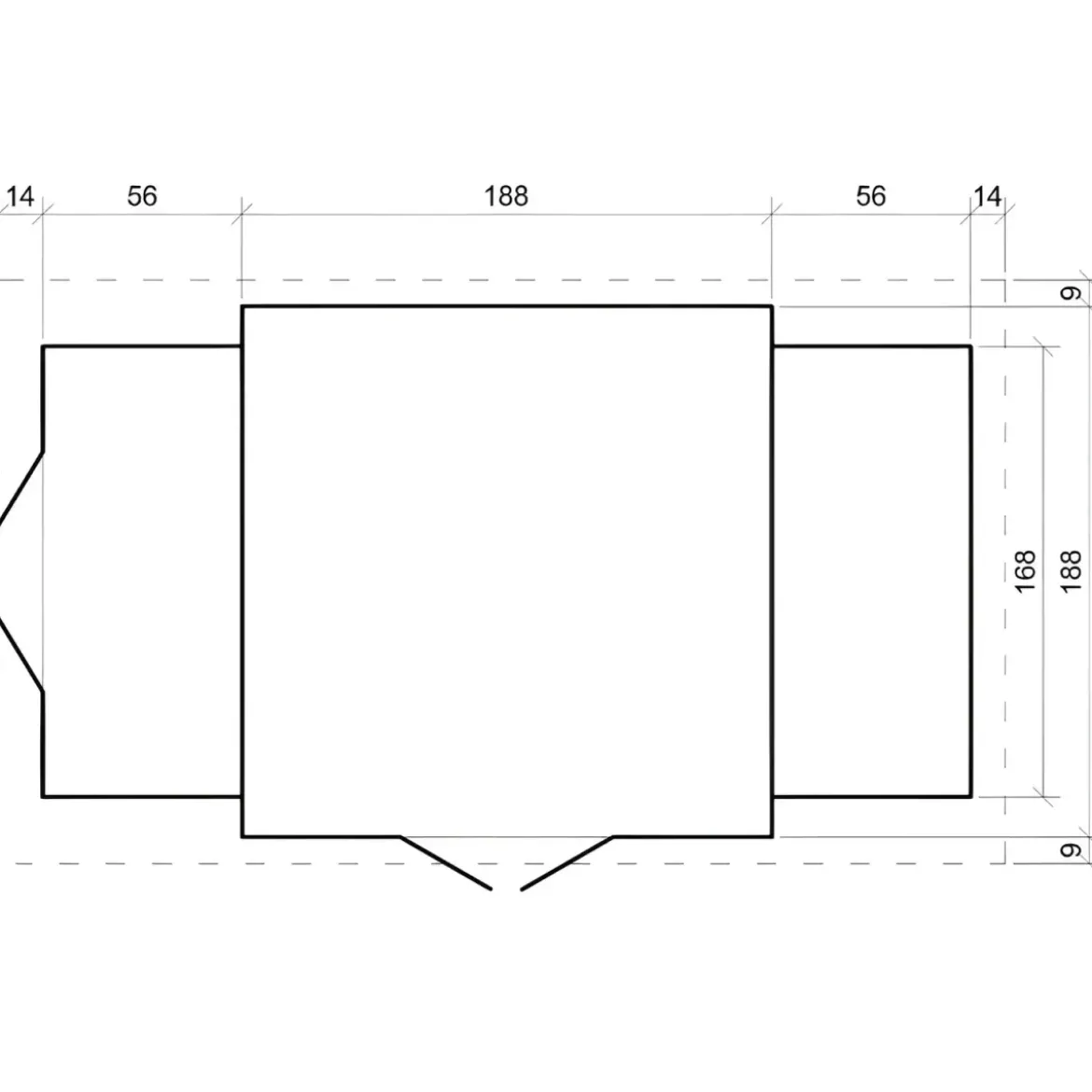 Casetta in Legno 328x206x218 cm Box Legnaia con Pavimento