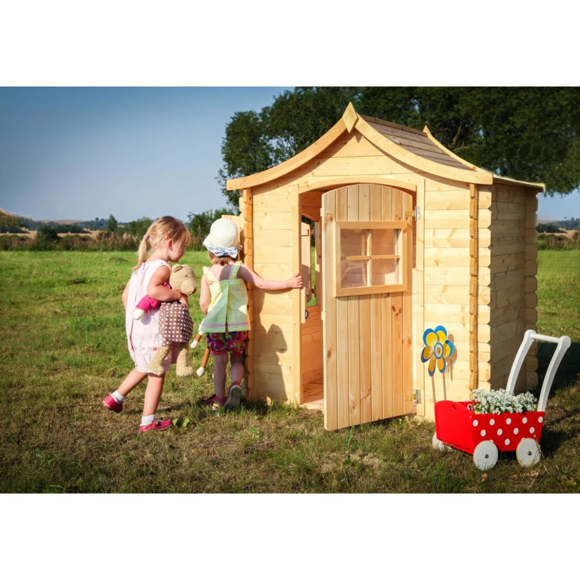 Casetta per Bambini Gioco all'Aperto Casa Timbela in Pannelli di Legno