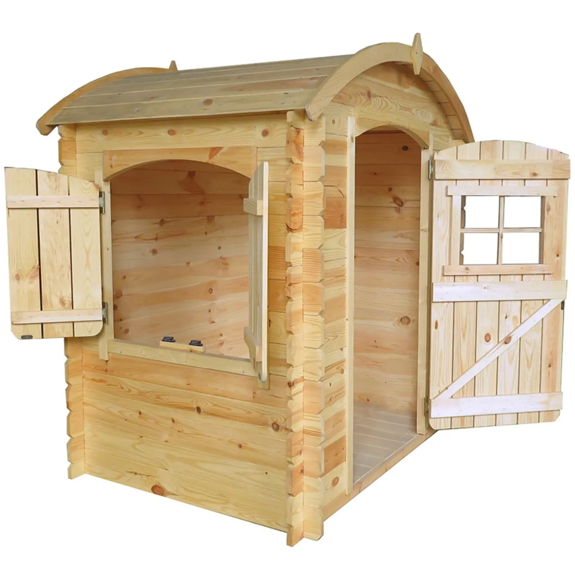 Casetta per Bambini Timbela in Legno Assemblabile da Esterno e Giardino