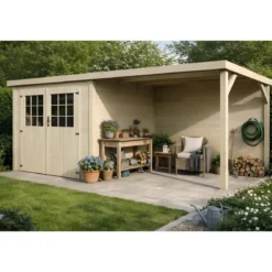 Casetta Rimessa Attrezzi in Legno da Giardino 476x256 cm