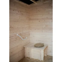 Casetta WC a Secco Legno Abete Persone con Mobilità Ridotta 210x221 cm