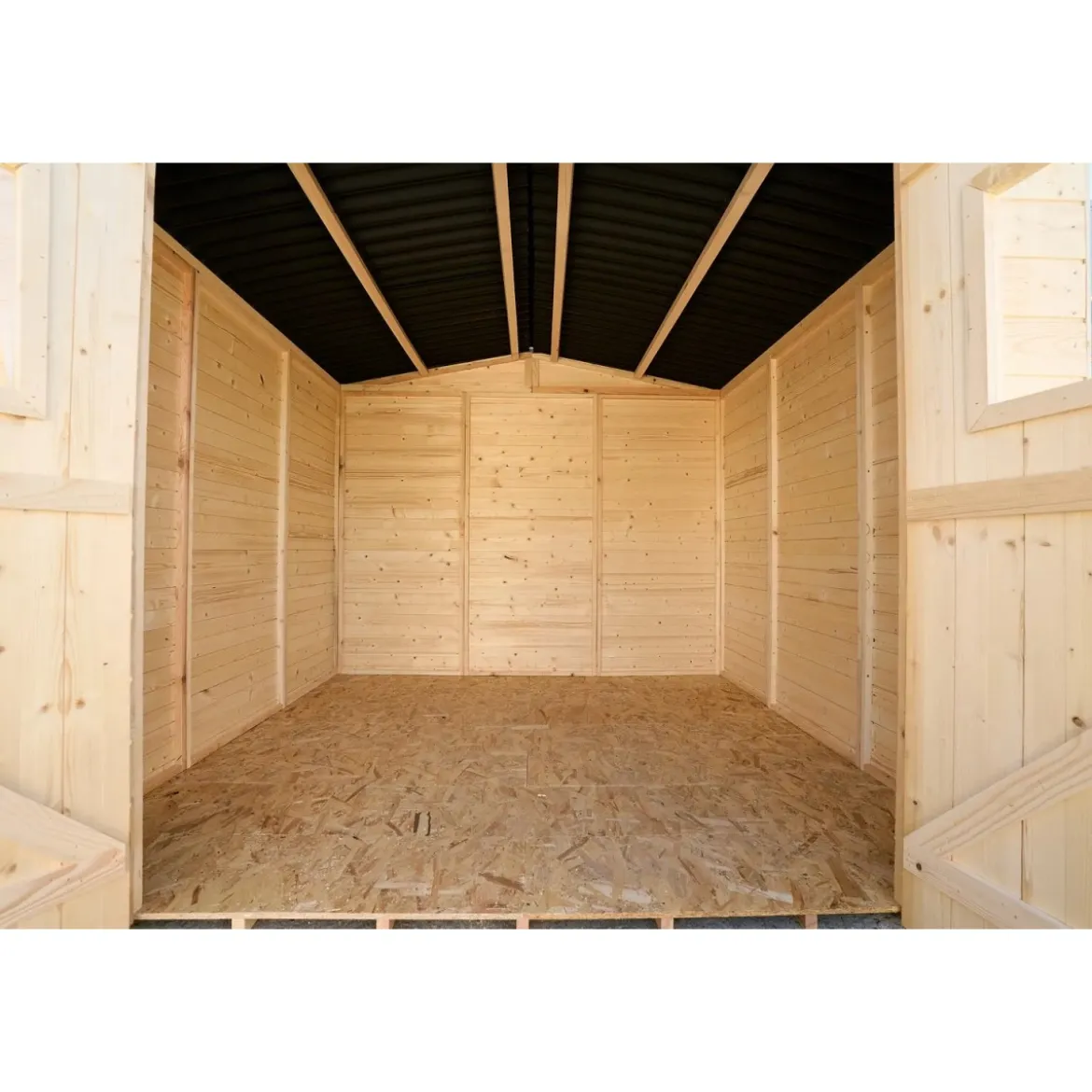 Casetta 2.4x2.4 in Legno Pannelli 16 mm da Giardino Esterno per Attrezzi Rimessa